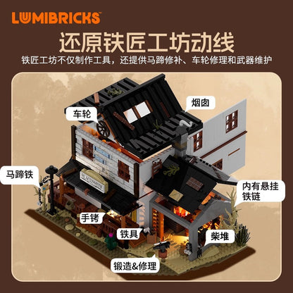 Lumibricks L9089 Western Blacksmith Shop