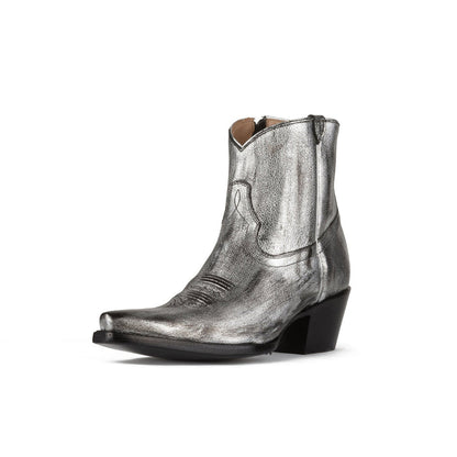 Macie Bean Metallic Western Ankle Boots - Sz 7.57.5