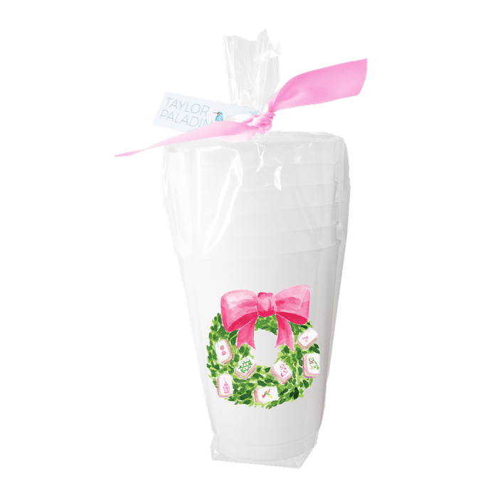 Taylor Paladino Mahjong Wreath Frosted Cup