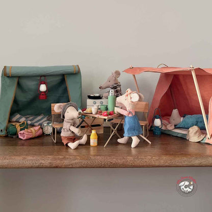 Maileg Big Sister Hiking Mouse with Sleeping Bag