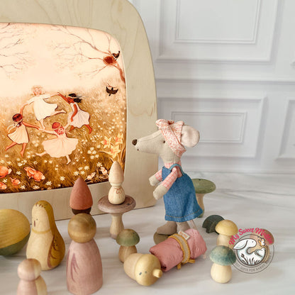 Maileg Big Sister Hiking Mouse with Sleeping Bag