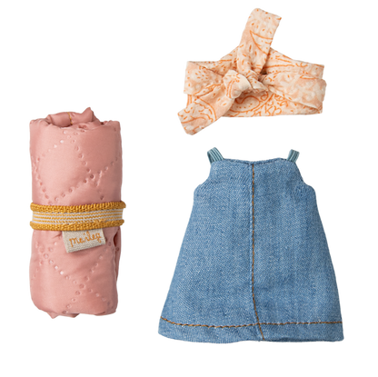 Maileg Big Sister Hiking Mouse with Sleeping Bag