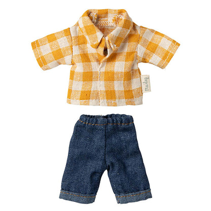 Maileg Dad Mouse in Yellow Shirt