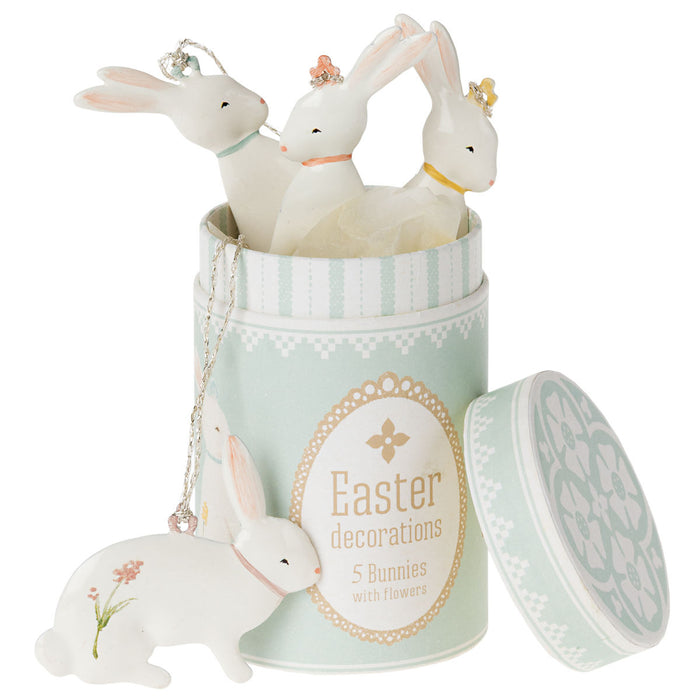 Maileg Easter Bunny Ornaments 5pcs Set