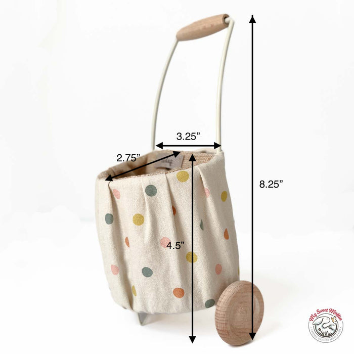 Maileg Mini Trolley, Multi Dots