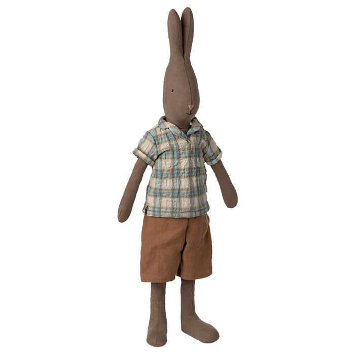 Maileg Rabbit in Checker Shirt, Size 3