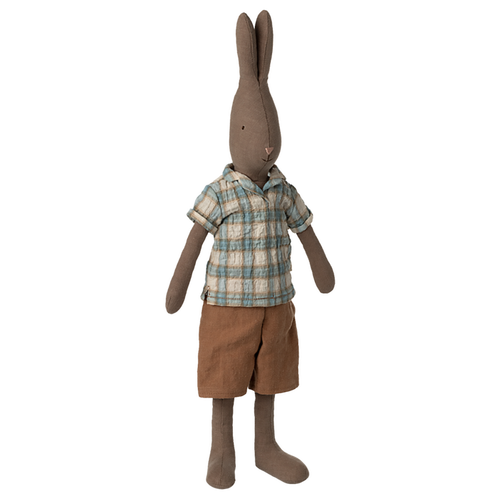 Maileg Rabbit in Checker Shirt, Size 3