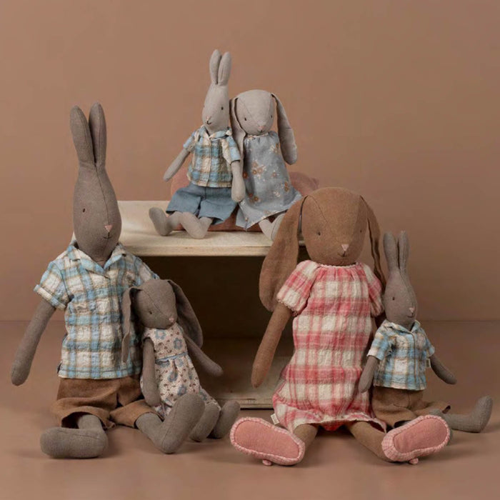 Maileg Rabbit in Checker Shirt, Size 3