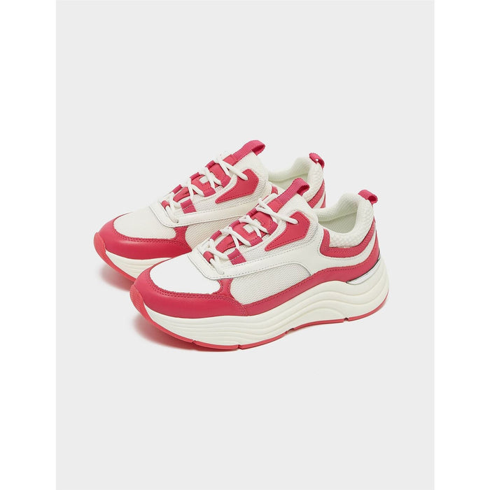 Mallet Cyrus White Fuchsia Womens Sneakers Trainers - House Of Huntington