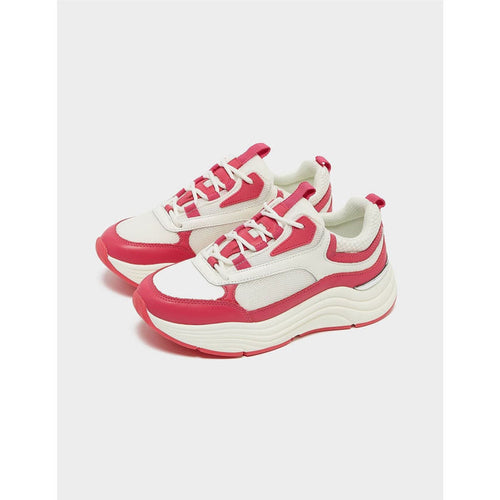 Mallet Cyrus White Fuchsia Womens Sneakers Trainers - House Of Huntington