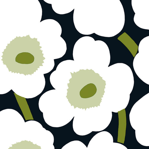 Marimekko - Unikko Cocktail Napkins Black