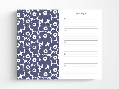 Marimekko Red Unikko One Line a Day A Five-Year Memory Book