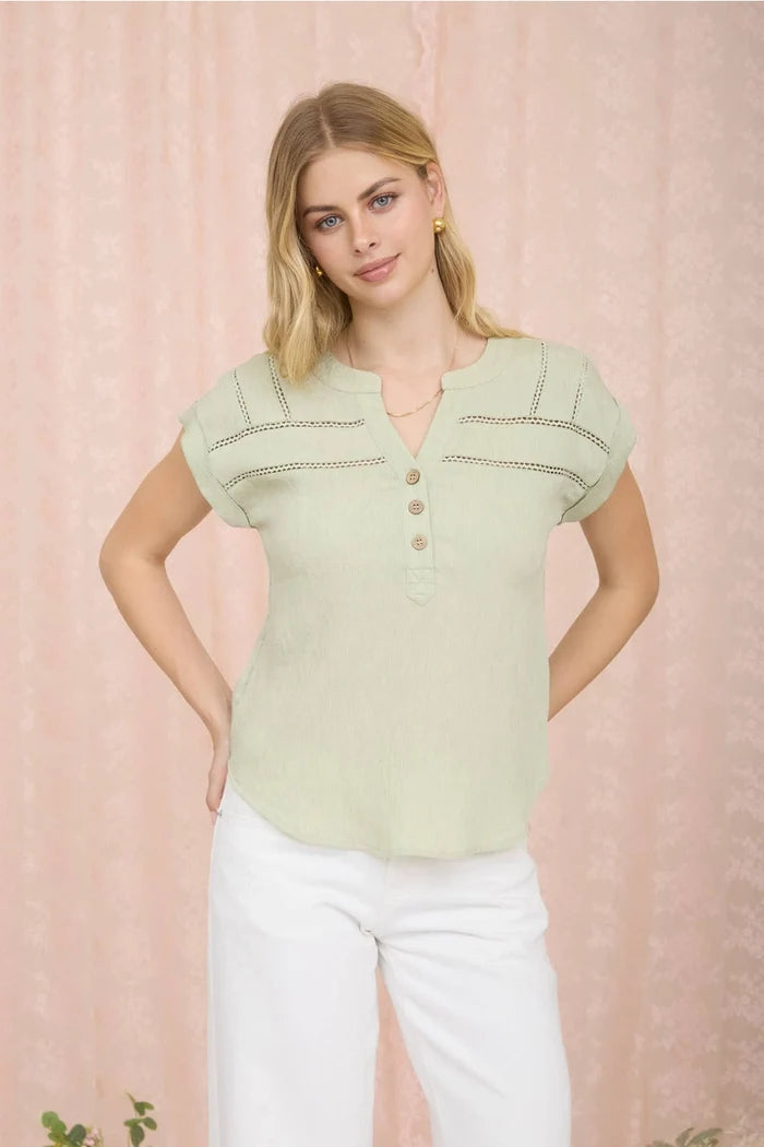 Mariselle Lace Detail Top