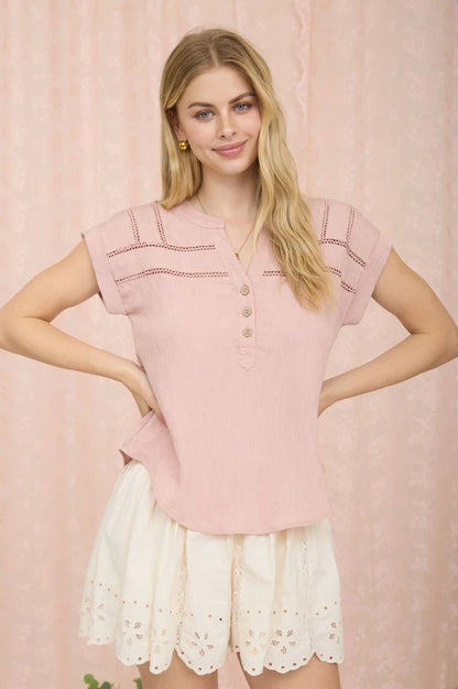 Mariselle Lace Detail Top
