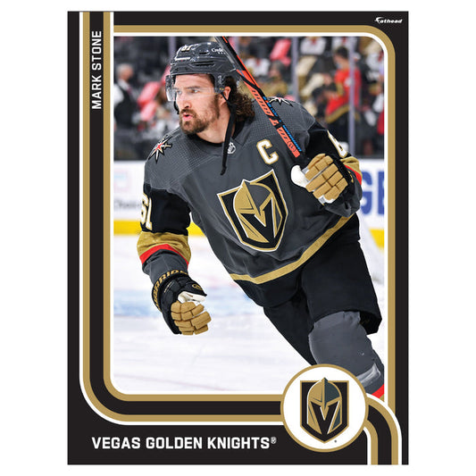 Mark Stone - Peel & Stick Poster - Official NHL - Vegas Golden Knights - Reusable Vinyl Wall Decal - Vegas Team Store