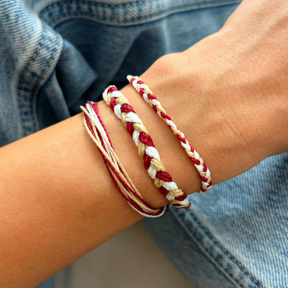 Maroon, Tan & White Collection