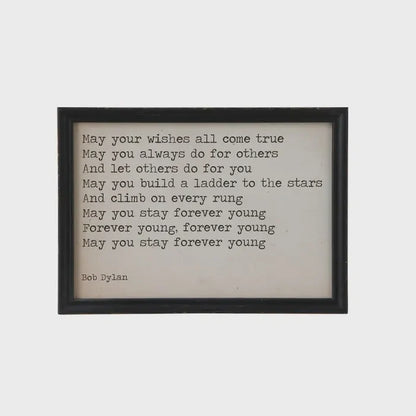 Framed picture displaying a motivational quote in wishes framed wall decor design