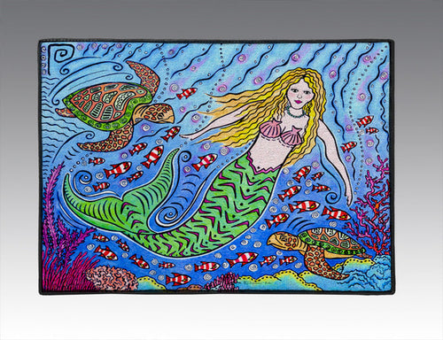 Mermaid and Turtles Door Mat