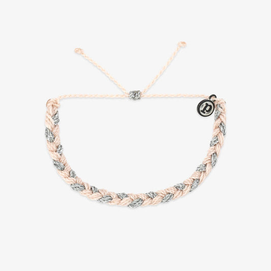 Metallic Blush Braided Bracelet