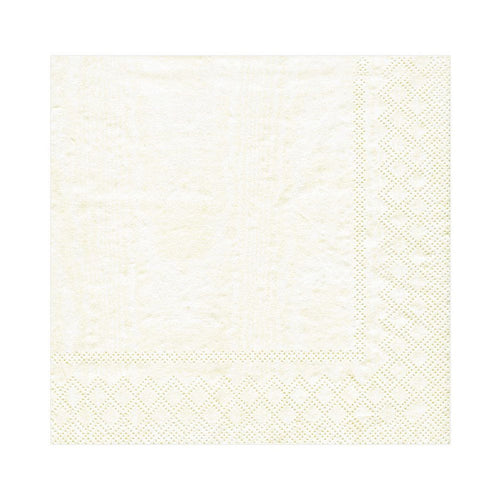 Moire Ivory Lunch Napkins