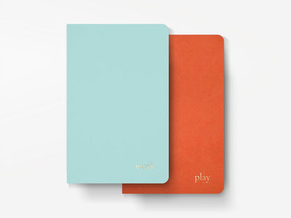 Moleskine Volant Journals Coral Orange / Aquamarine Blue