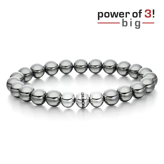 Monomania Power of 3! big Perlenarmband “Lebensfreude”, Hämatit