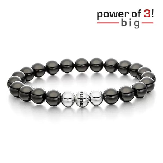 Monomania Power of 3! big Perlenarmband „Willenskraft“, Onyx