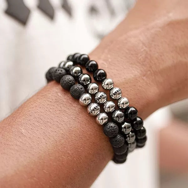 Monomania Power of 3! big Perlenarmband „Willenskraft“, Onyx
