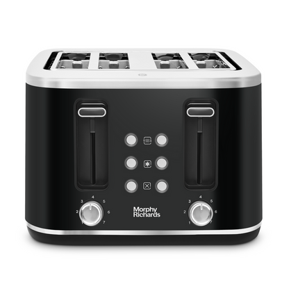 4 slice toaster on white background