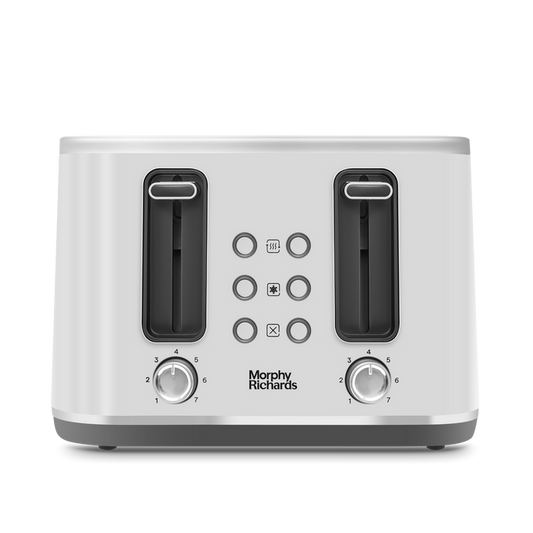 Motive Grey 4 Slice Toaster - Chalk