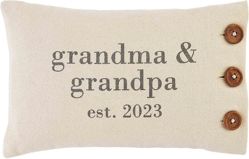 Mud Pie Grandparents Established 2023 Pillow