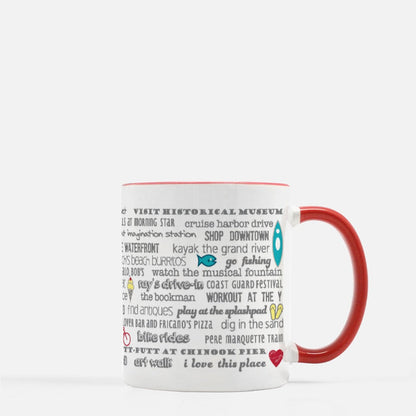 Mug 11 oz. Red Grand Haven Bucket List