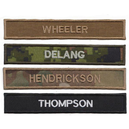 Nametapes (With Hook Fastener Backing)