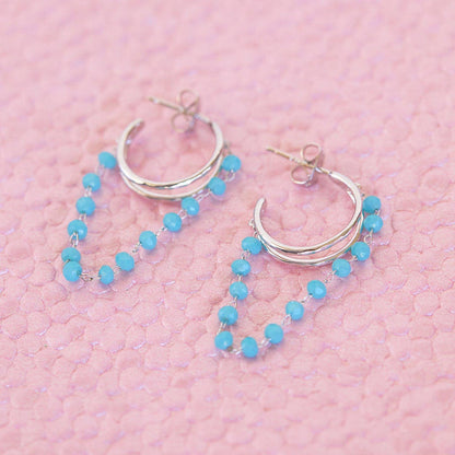Neon Chain Hoop Earring