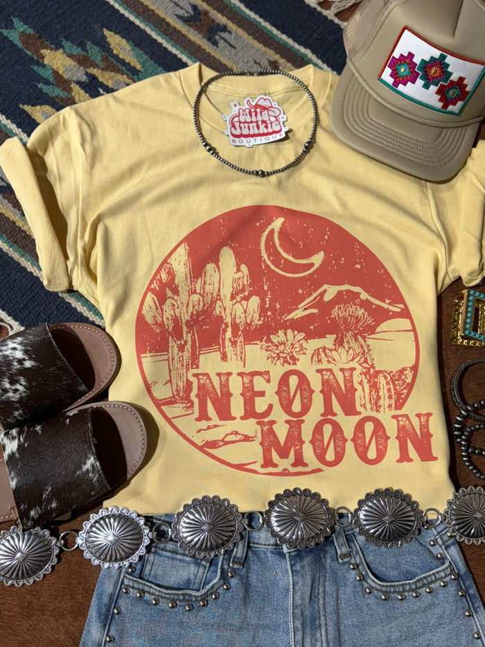 Neon Moon Western Graphic TeeVegas GoldS