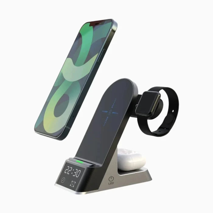 NexTECH® | 3-in-1 Wireless Charger with LED Clock - NexTECH