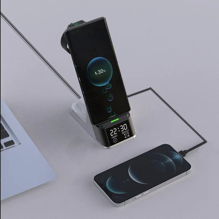 NexTECH® | 3-in-1 Wireless Charger with LED Clock - NexTECH