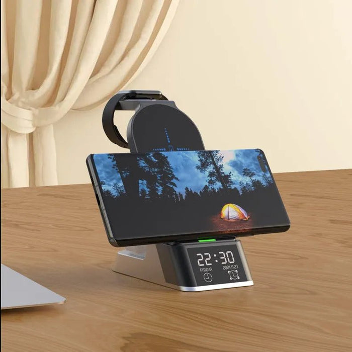 NexTECH® | 3-in-1 Wireless Charger with LED Clock - NexTECH