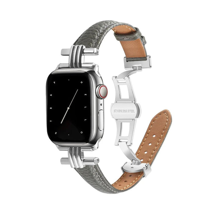 Gray Band-Silver Buckle / 38mm/40mm/41mm/42mm(Series 10)