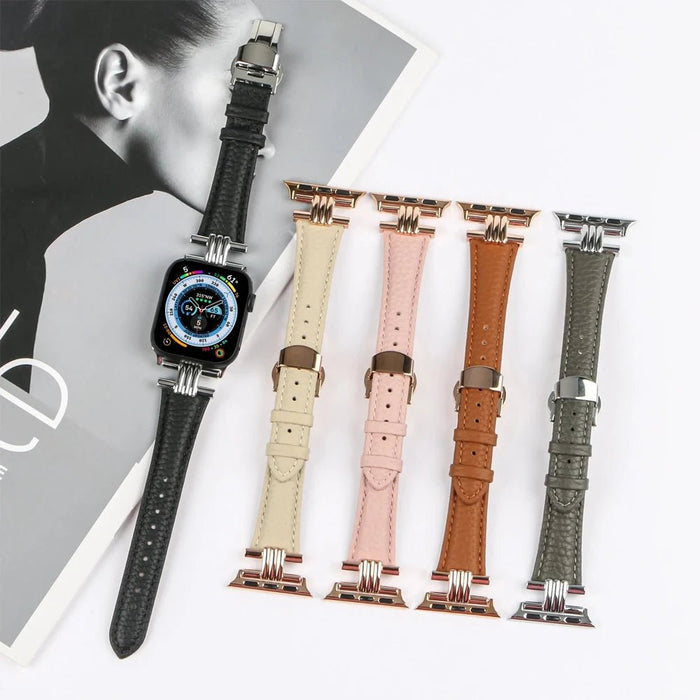 NexTECH® | Women’s Premium Leather Band with Metal Lugs for Apple Watch - NexTECH