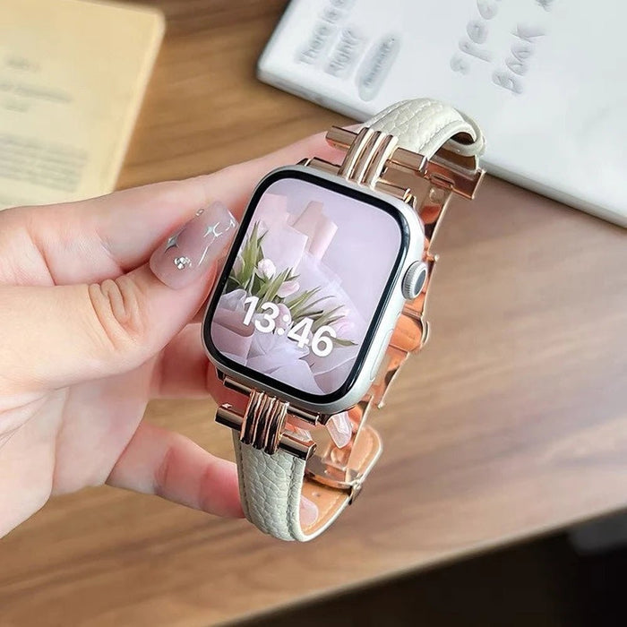 NexTECH® | Women’s Premium Leather Band with Metal Lugs for Apple Watch - NexTECH