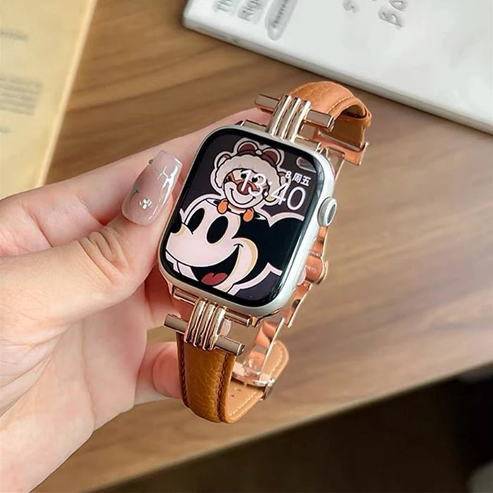 NexTECH® | Women’s Premium Leather Band with Metal Lugs for Apple Watch - NexTECH