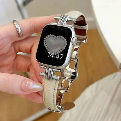 NexTECH® | Women’s Premium Leather Band with Metal Lugs for Apple Watch - NexTECH
