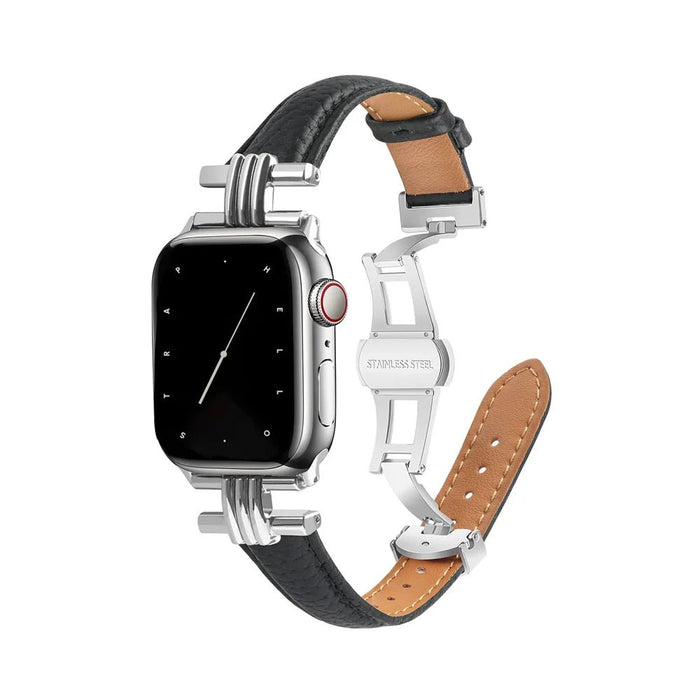 Black Band-Silver Buckle / 38mm/40mm/41mm/42mm(Series 10)