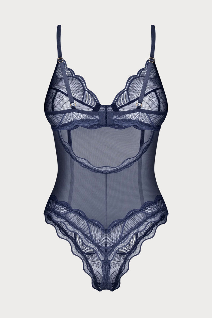 Nightly Blue Crotchless Bodysuit