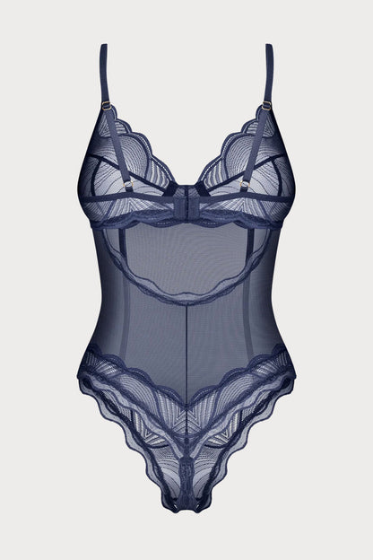 Nightly Blue Crotchless Bodysuit