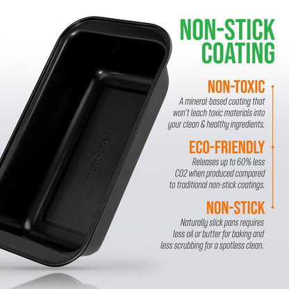 Non-Stick Loaf Pan - Deluxe Nonstick Gray Coating Inside And Outside, Compatible With Model: Ncbs10S (Black)