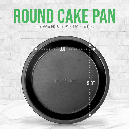 Non-Stick Round Cake Pan - Deluxe Nonstick Gray Coating Inside And Outside, Compatible With Model: Ncbs10S (Black)