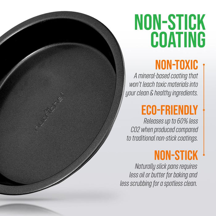 Non-Stick Round Cake Pan - Deluxe Nonstick Gray Coating Inside And Outside, Compatible With Model: Ncbs10S (Black)
