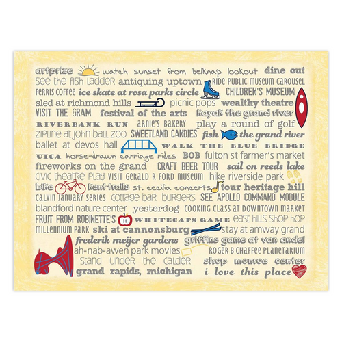 Notecards - Set of 10 Grand Rapids Bucket List